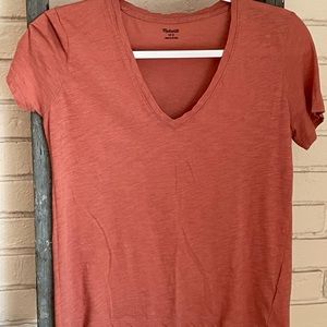 Madewell rosewood pink v-neck. Worn once
